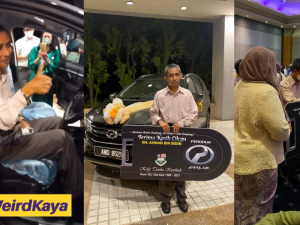 M'sian students save money together and buy teacher Perodua car as a retirement gift