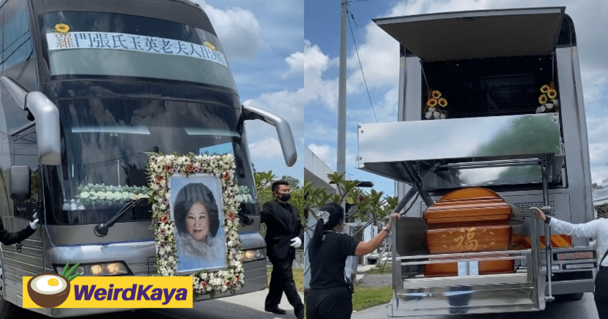 Msian uses double-storey crystal hearse for her mum last journey