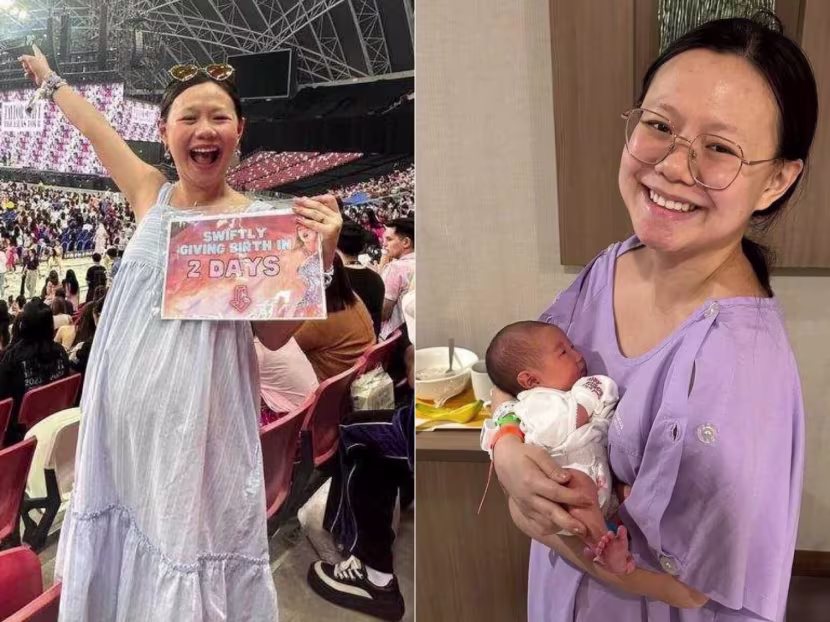 Natalie Wong pregnant Swiftie at concert