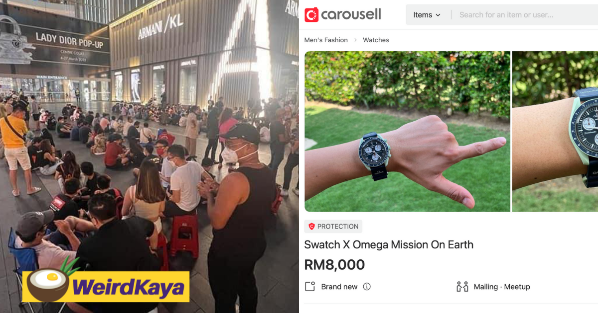 Omega x swatch watches resold on carousell, prices as high as rm8,000 | weirdkaya