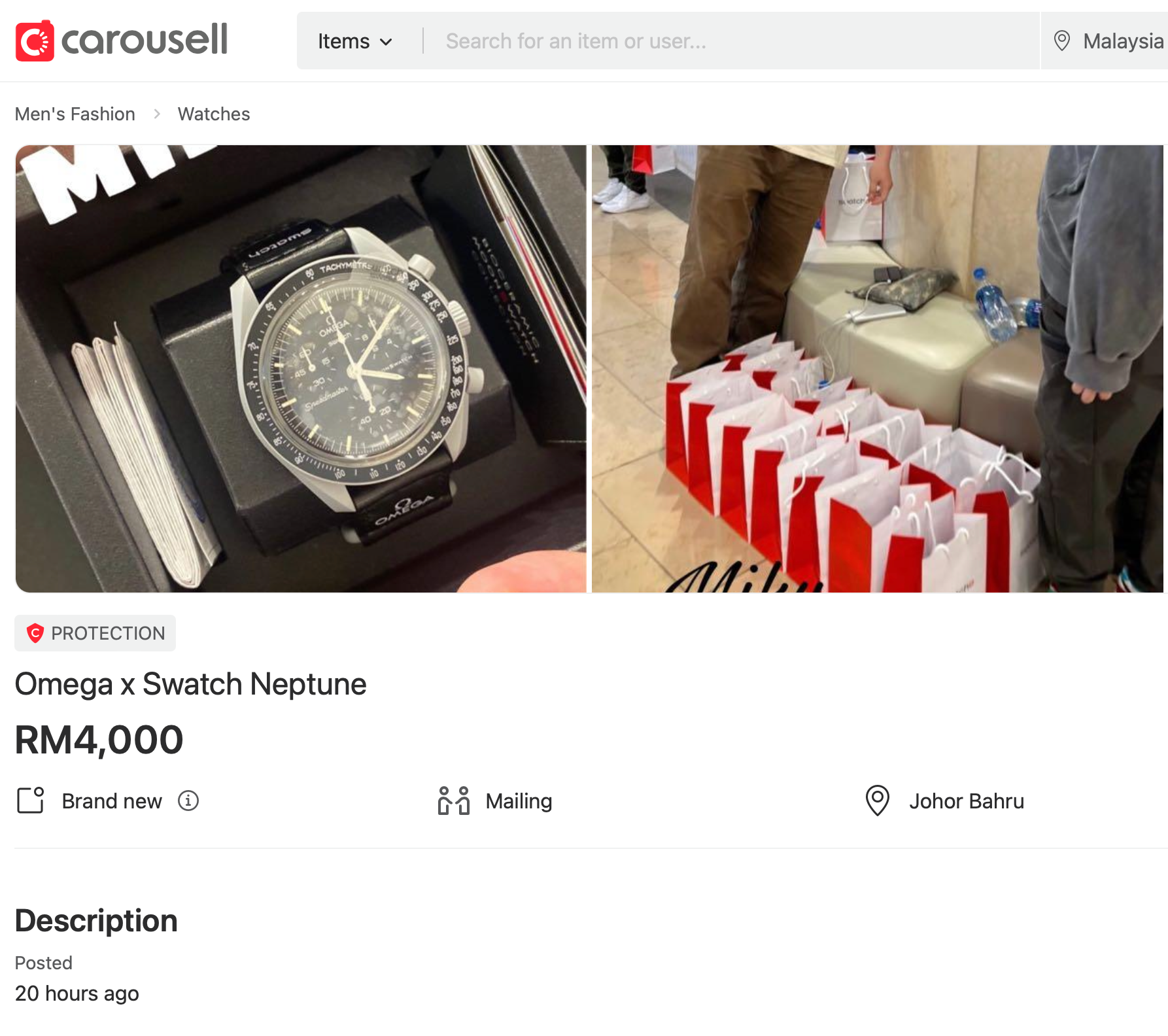 Omega swatch goes on carousell for rm8,000 001