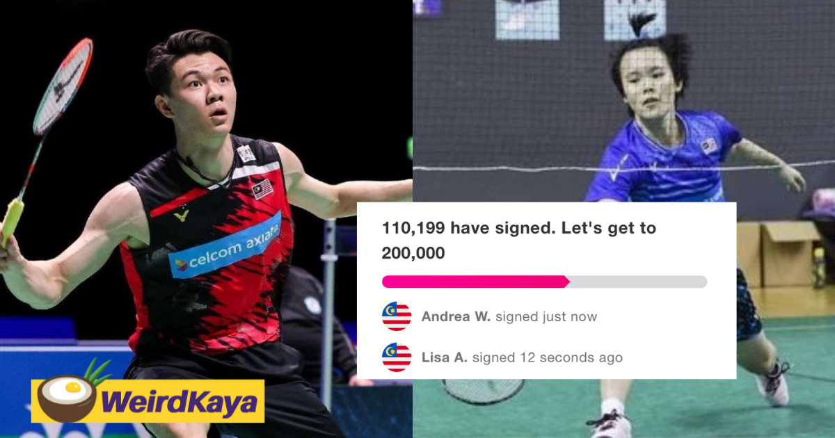 Petition urging bam to lift lee zii jia and goh jin wei's ban receives 100,000 signatures within 2 days | weirdkaya