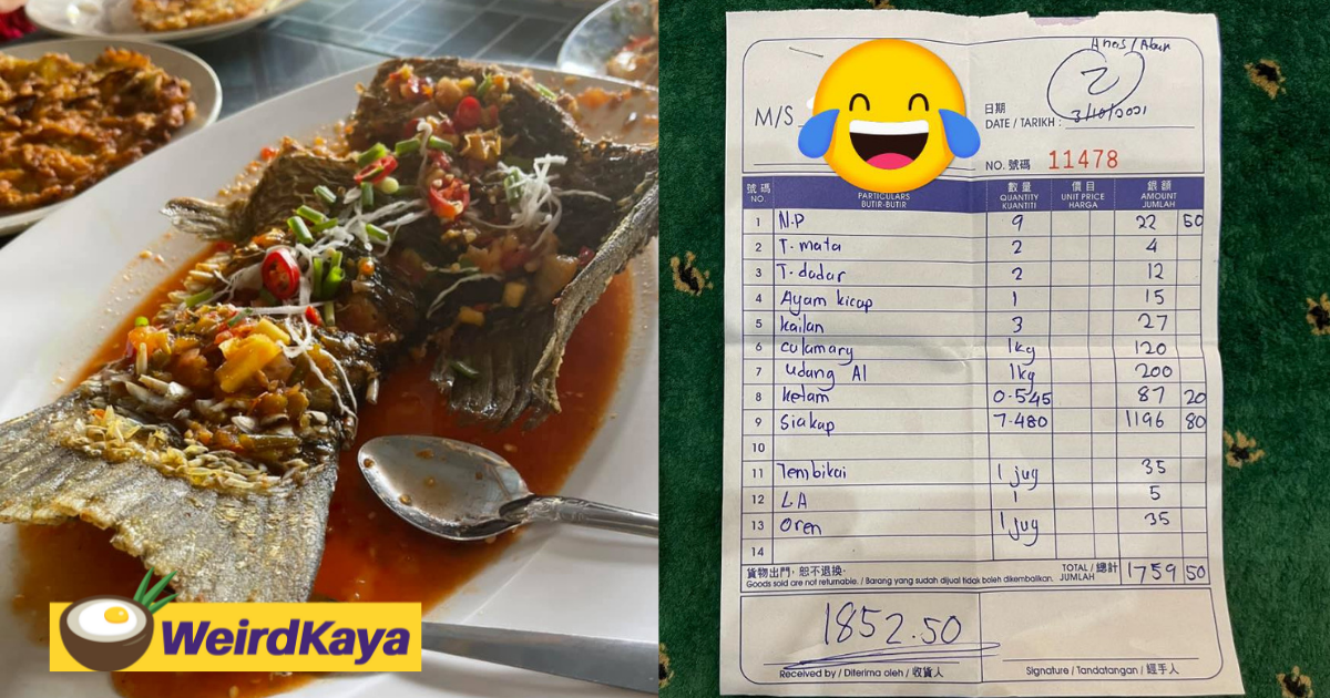 'rm1,196. 80 siakap' restaurant now faces fine of up to rm100,000 for improper business tactics | weirdkaya