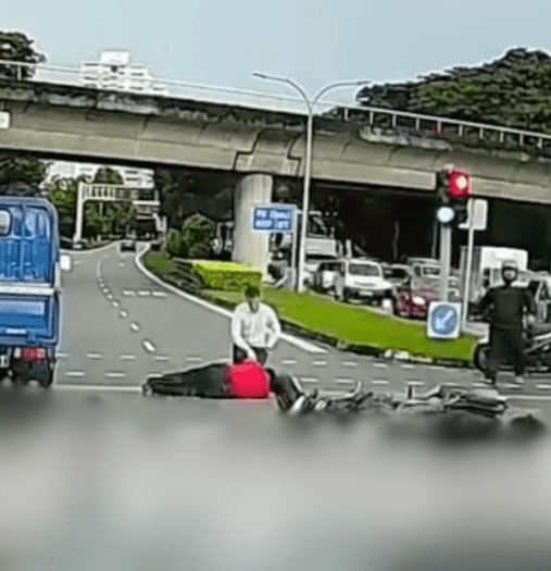 SG woman goes shopping after crash (2)