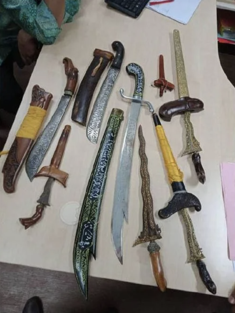 Silat duo arrested for showcasing weapons in tiktok video | weirdkaya