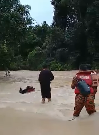 Man rescued from flood