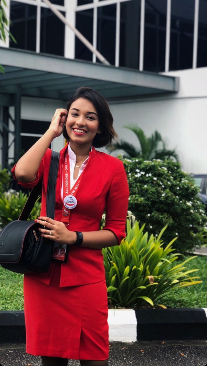 Sheshi as an air stewardess