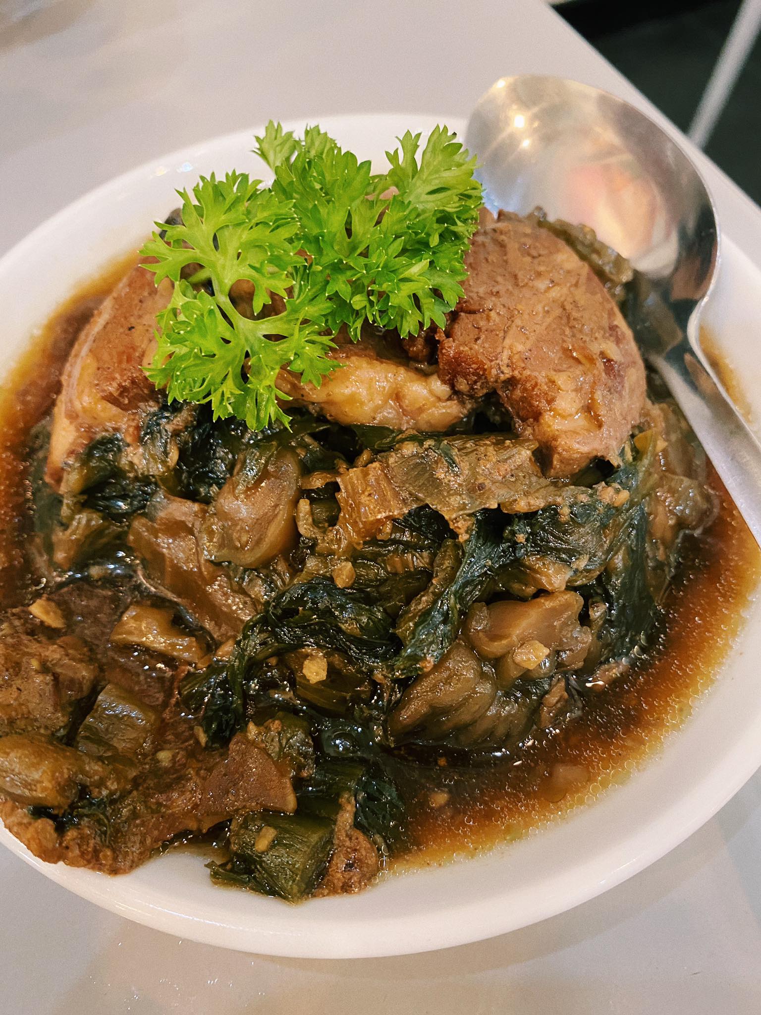 Stewed pork belly with mui choy teochew laoer 02