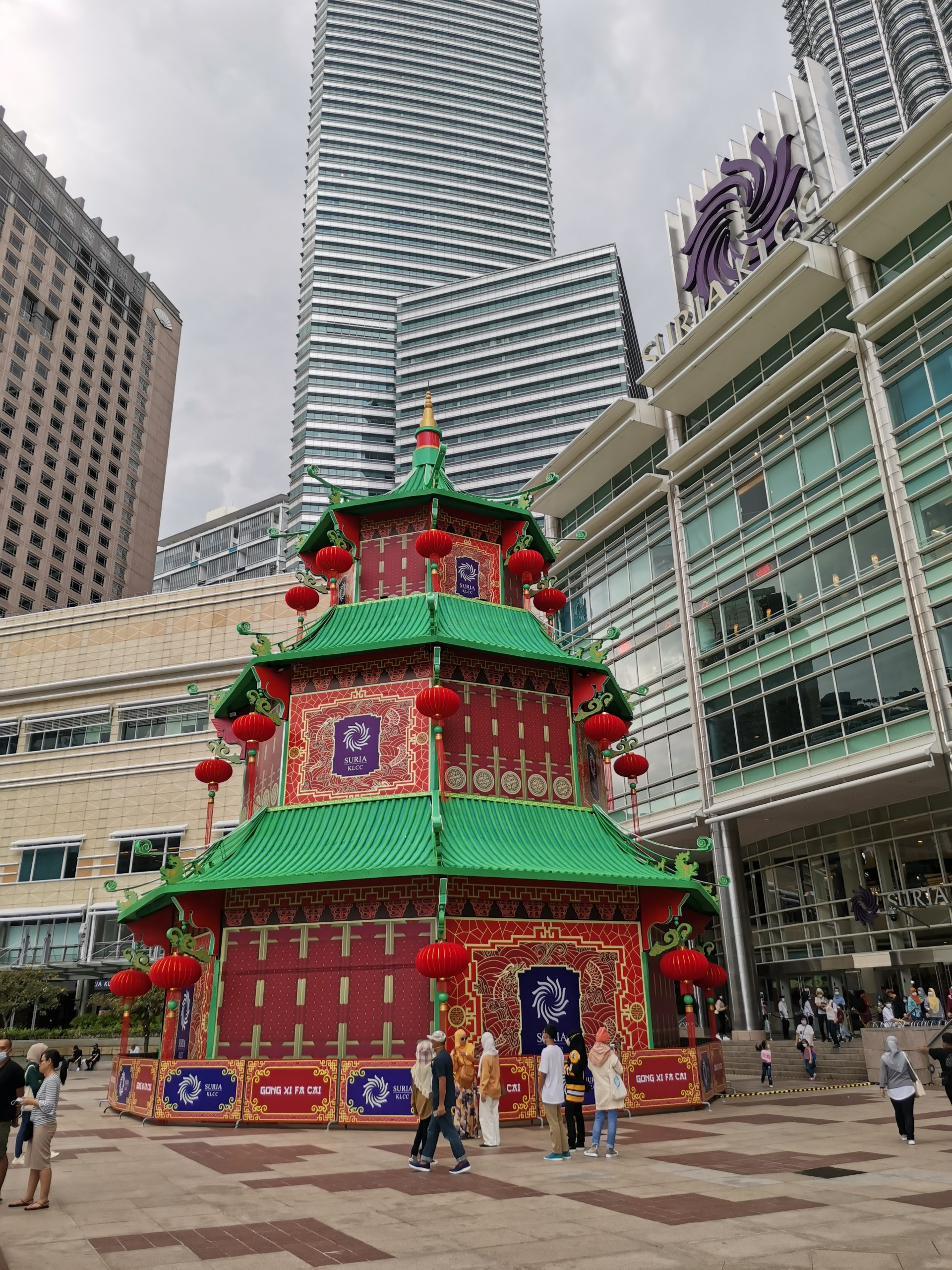 'is this for cny or ching ming? ' suria klcc's pagoda decoration bashed by netizens | weirdkaya