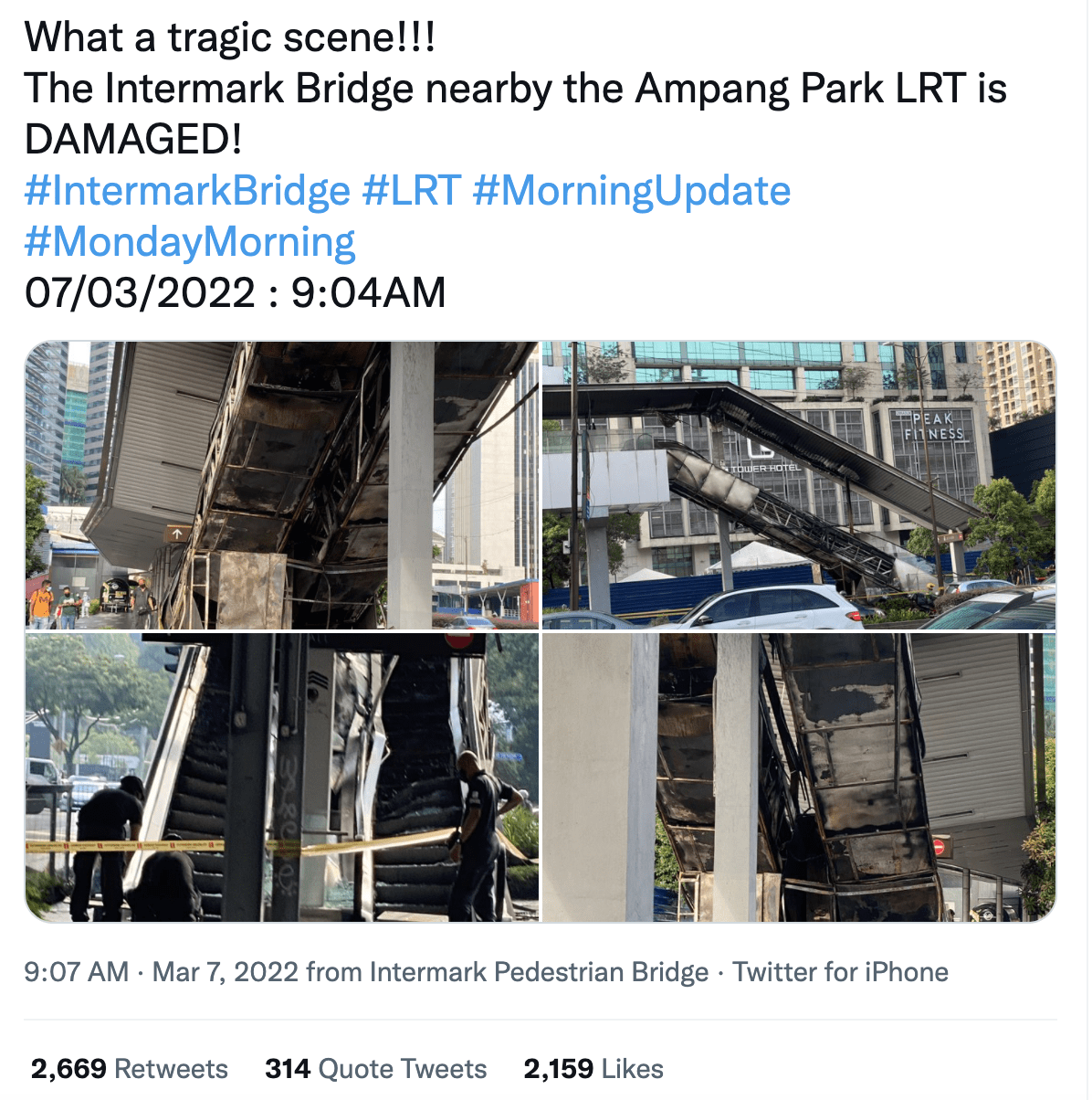 Ampang Park LRT escalator