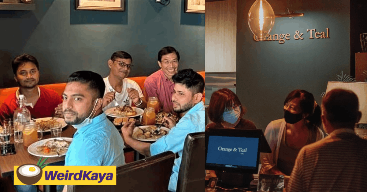 Sg politician treats migrant workers who built the cafe to lunch | weirdkaya
