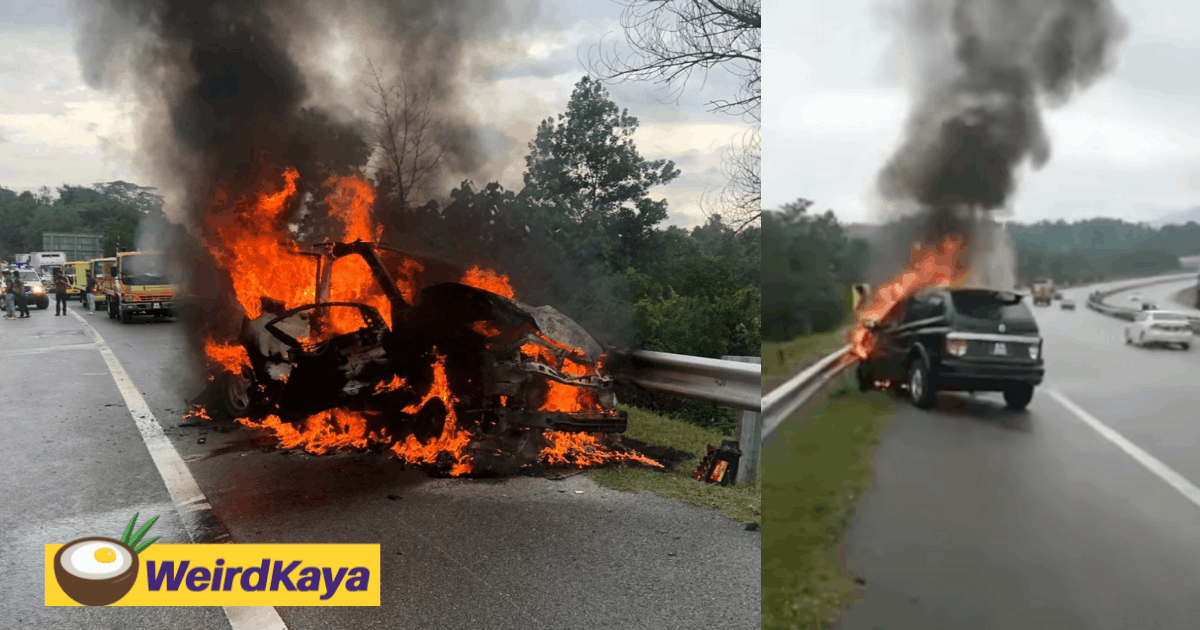 Car crashes and catches fire on plus highway, killing driver | weirdkaya