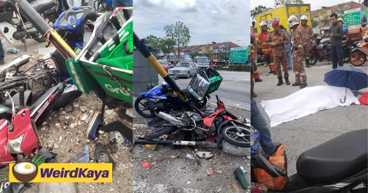  grab rider dies in 5-vehicle crash in klang | weirdkaya