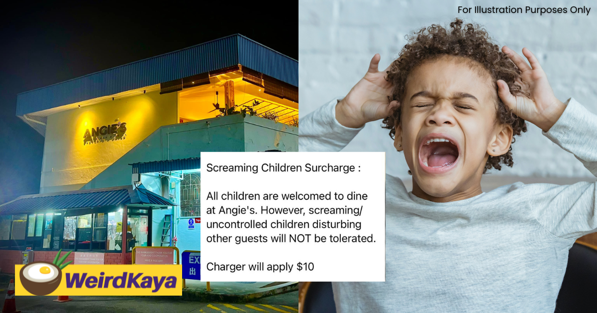 S'pore restaurant imposes rm30 surcharge on diners whose kids make noise & disturbs guests | weirdkaya