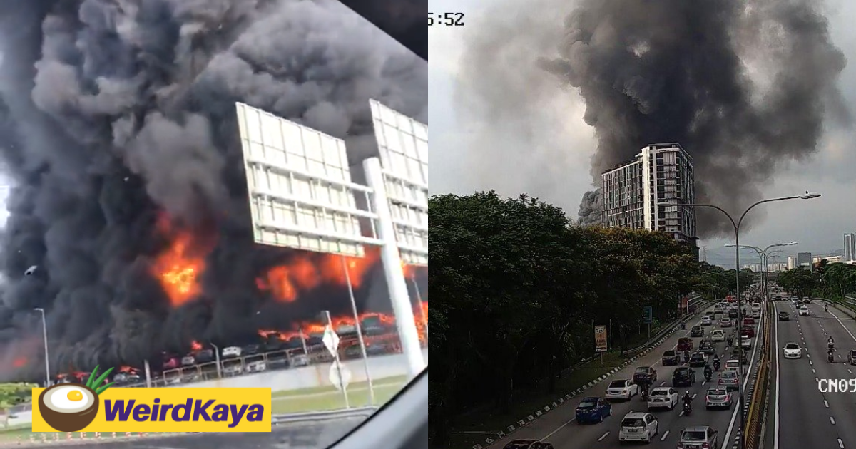 Massive blaze at jalan kuching shrouds kl skyline with pillars of smoke | weirdkaya