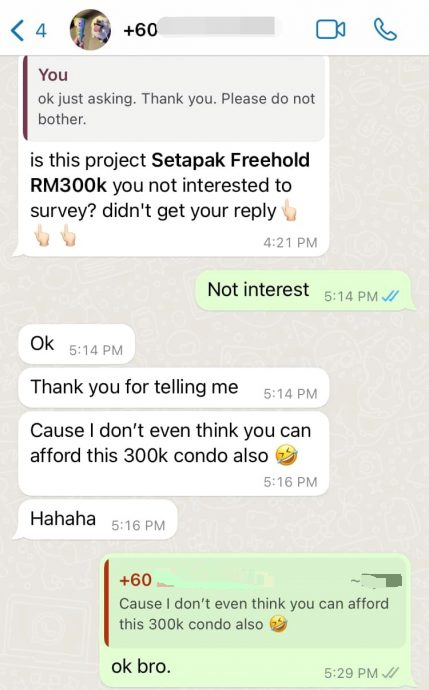 Whatapp message