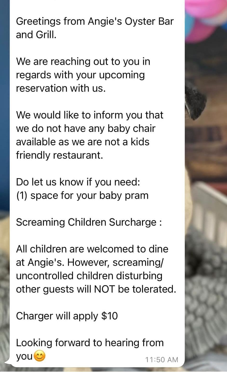 S'Pore Restaurant Imposes Rm30 Surcharge On Diners Whose Kids Make Noise &Amp; Disturbs Guests | Weirdkaya Surcharge