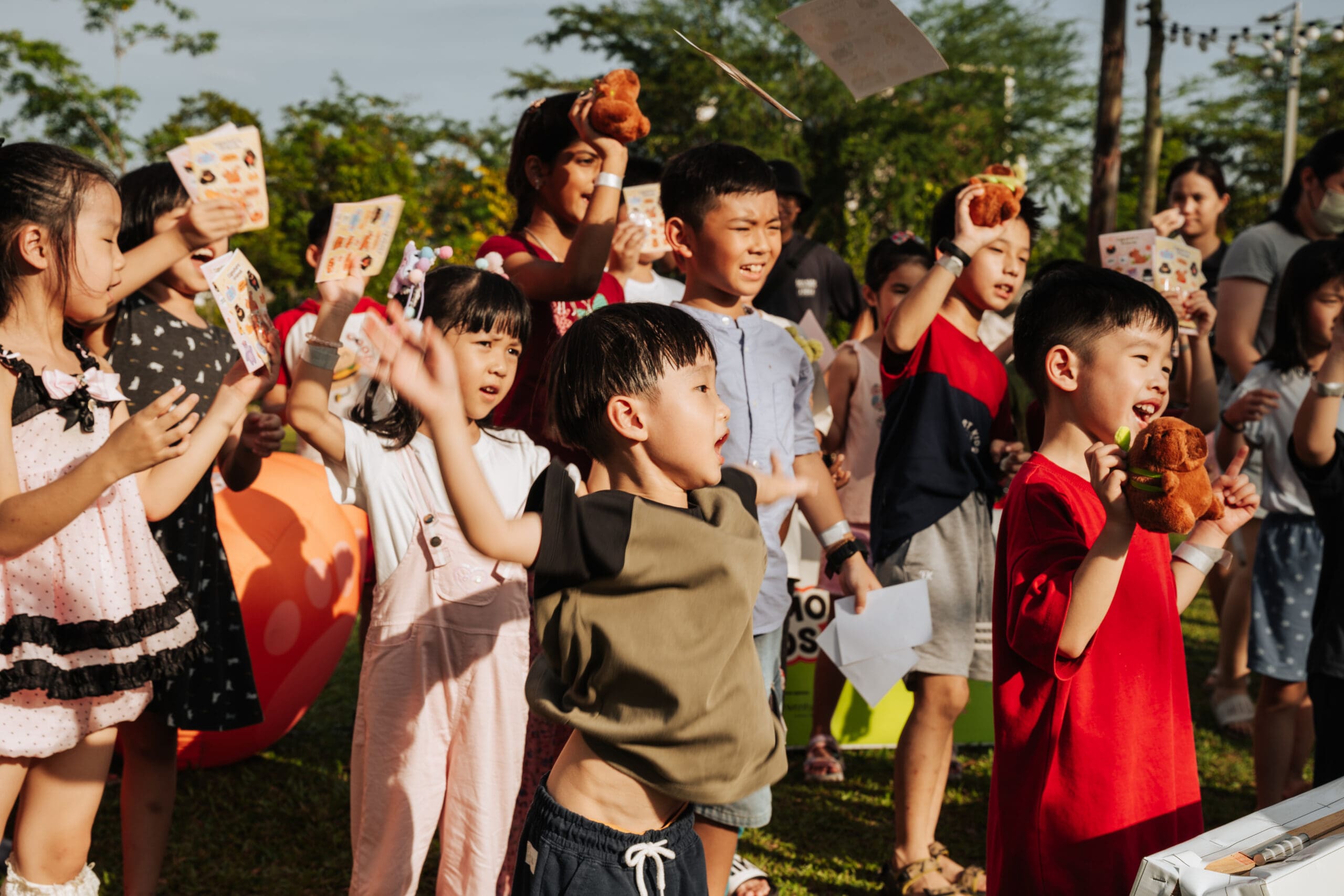 a bunch of happy kids