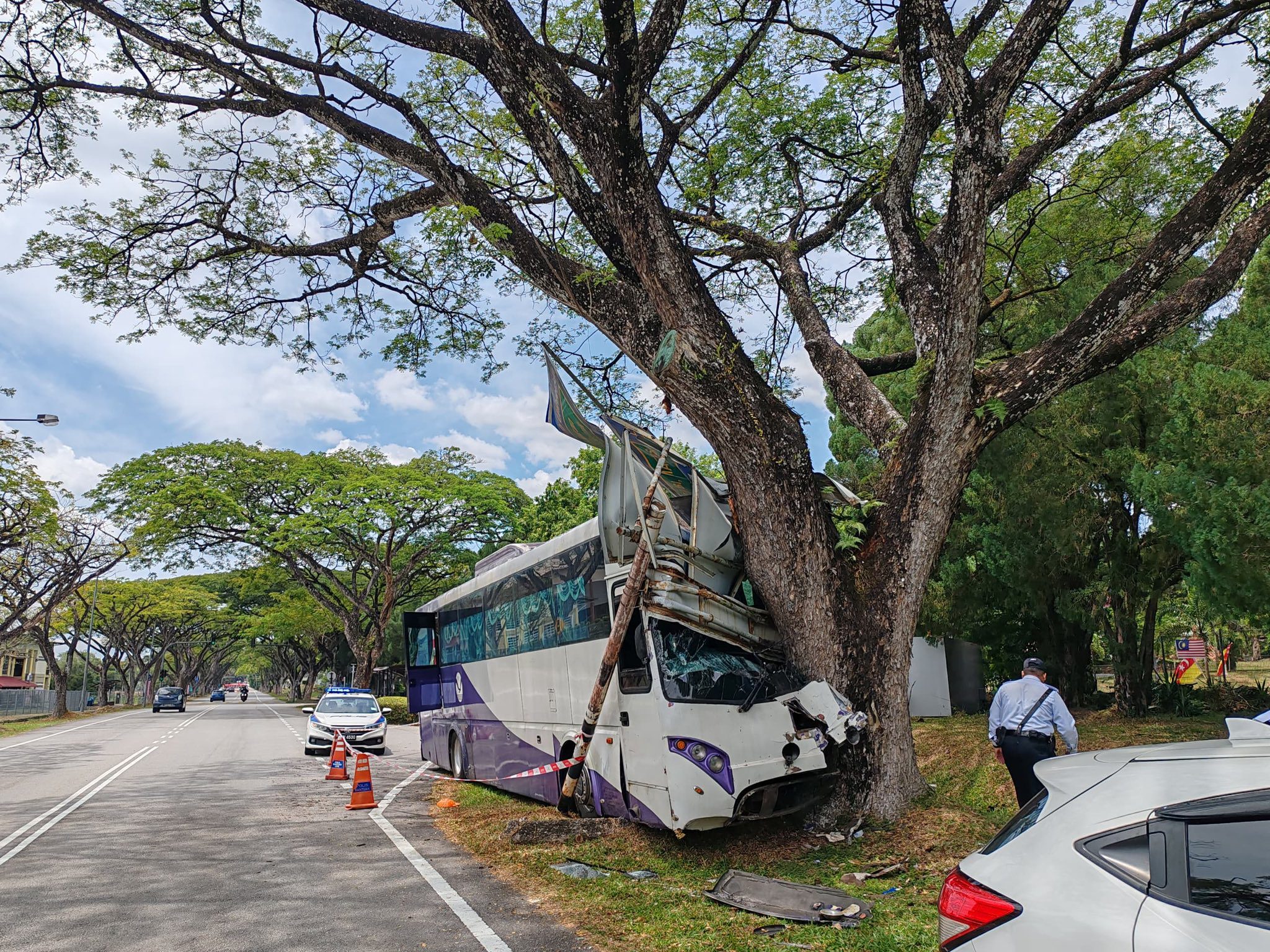 Aftermath of UPM bus crash