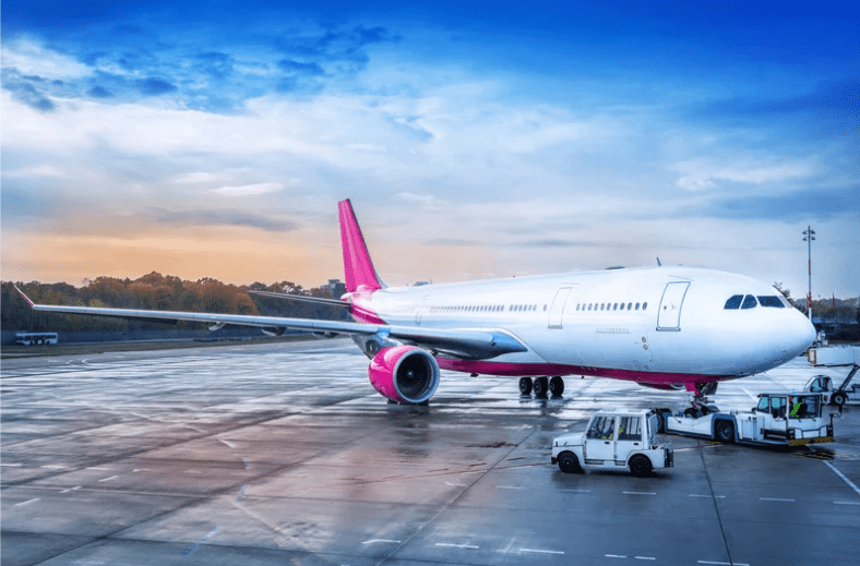 airplane on the runway
