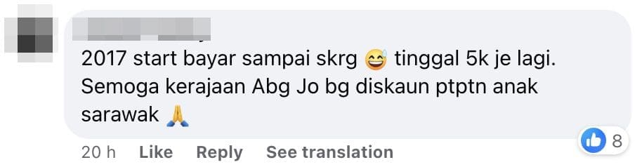 Appreciate PTPTN still paying