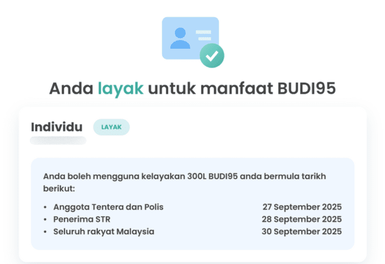 Approved eligibility for Budi95