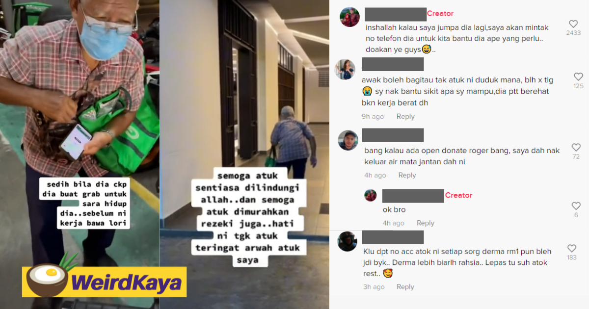 Help wanted! Netizens rally together to locate and extend help for 68-year-old 'atuk' grab rider | weirdkaya
