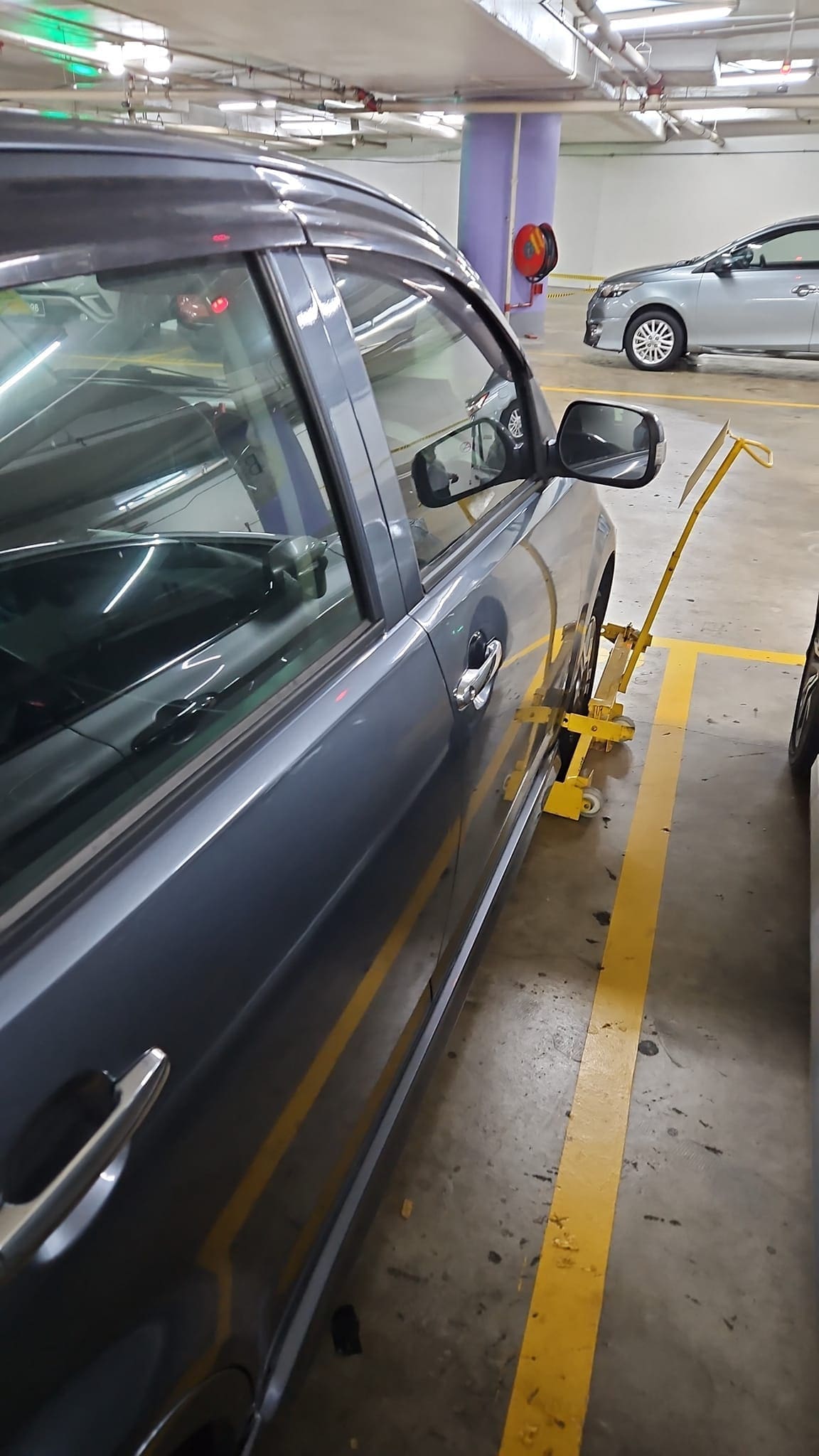 Axia locked in car park