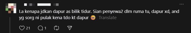 Netizens Stunned By RM450 KL Rental Unit Which Had Bed Placed Near Sink comment 2