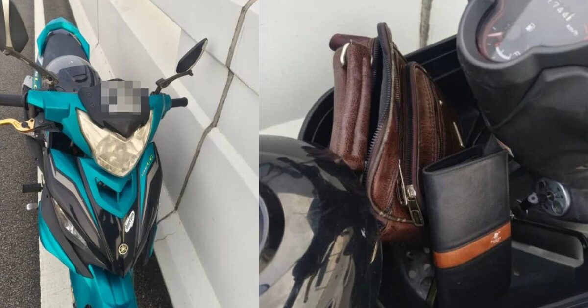 Belongings left behind by man who fell from Penang Bridge
