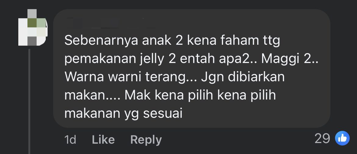 4yo M'sian Kid Has Blood Inside Urine After Eating Junk Food For Years comment 3