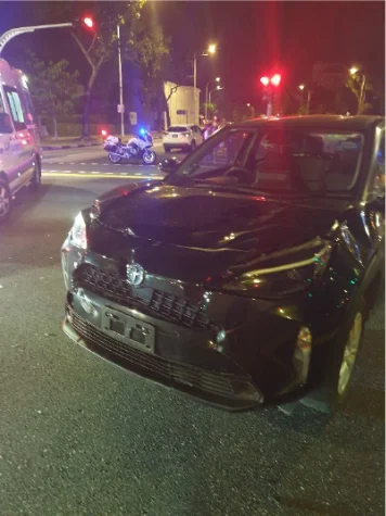 Bok's car after accident in SG
