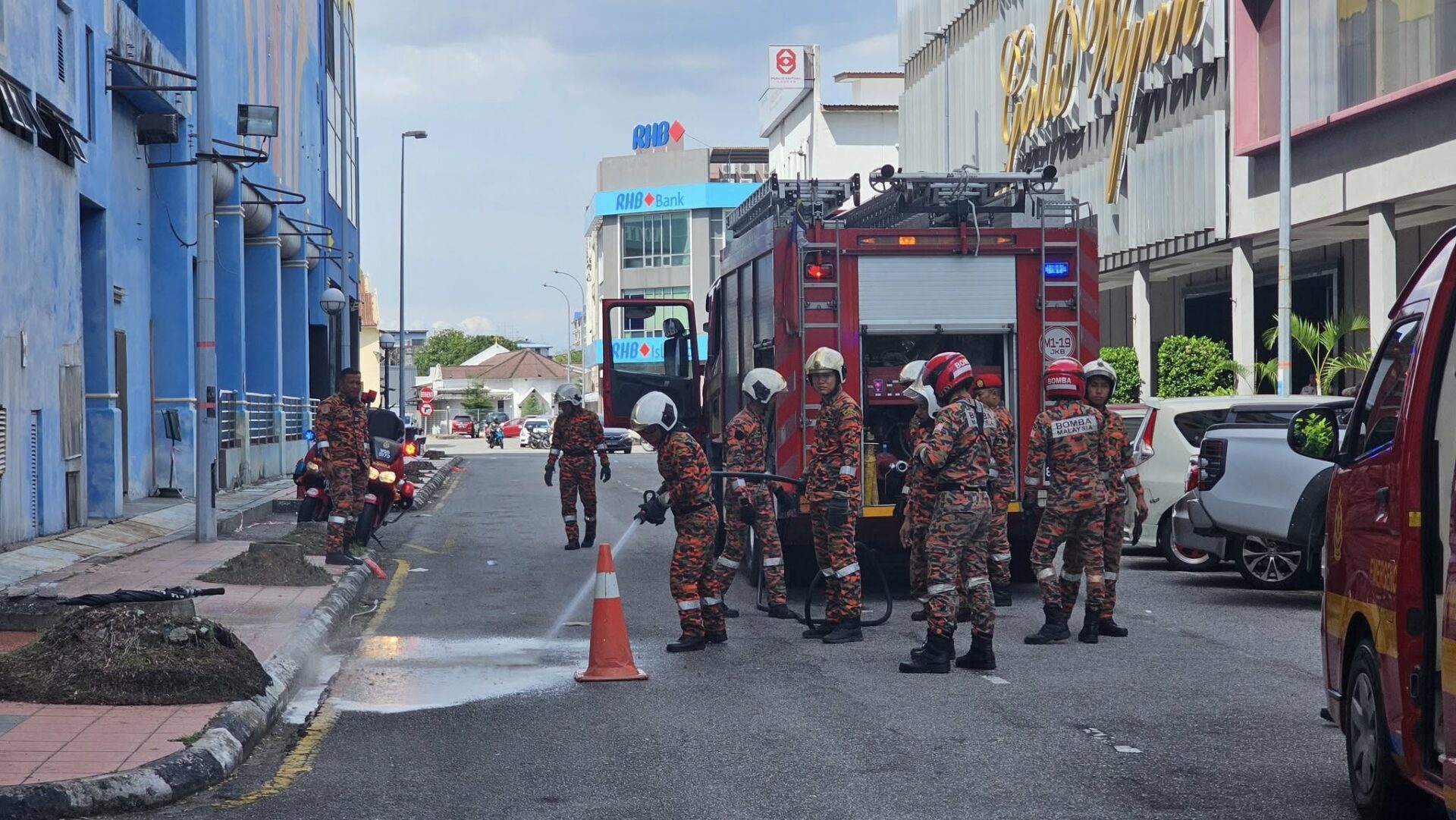 Bomba clearing the place