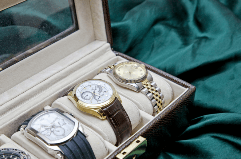 box of luxury watches