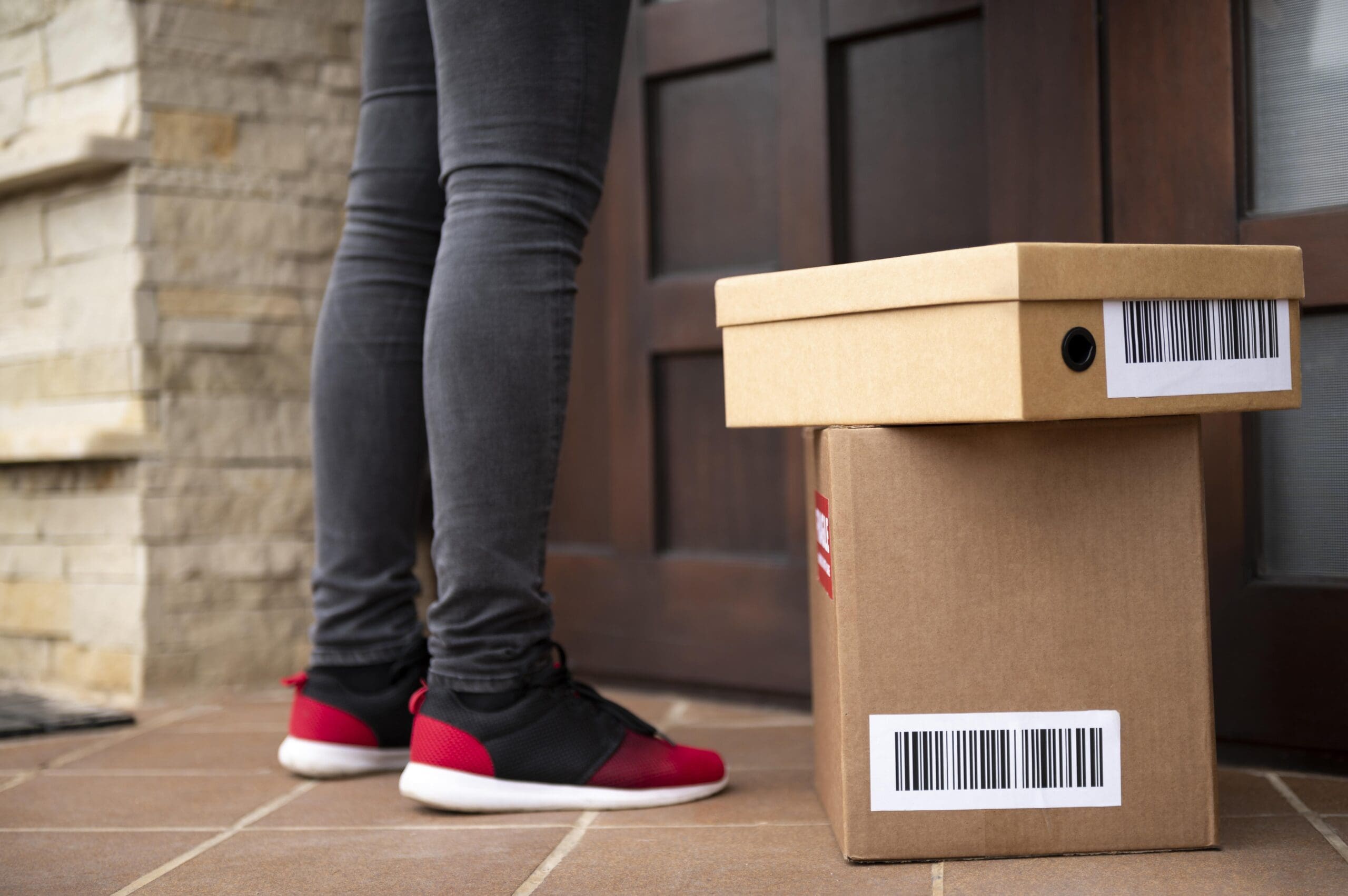 boxes at doorstep
