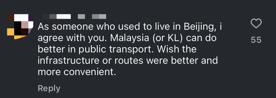 M'sian Says He Wants Better Public Transport System, Gets Criticism & Support From Netizens comment 2