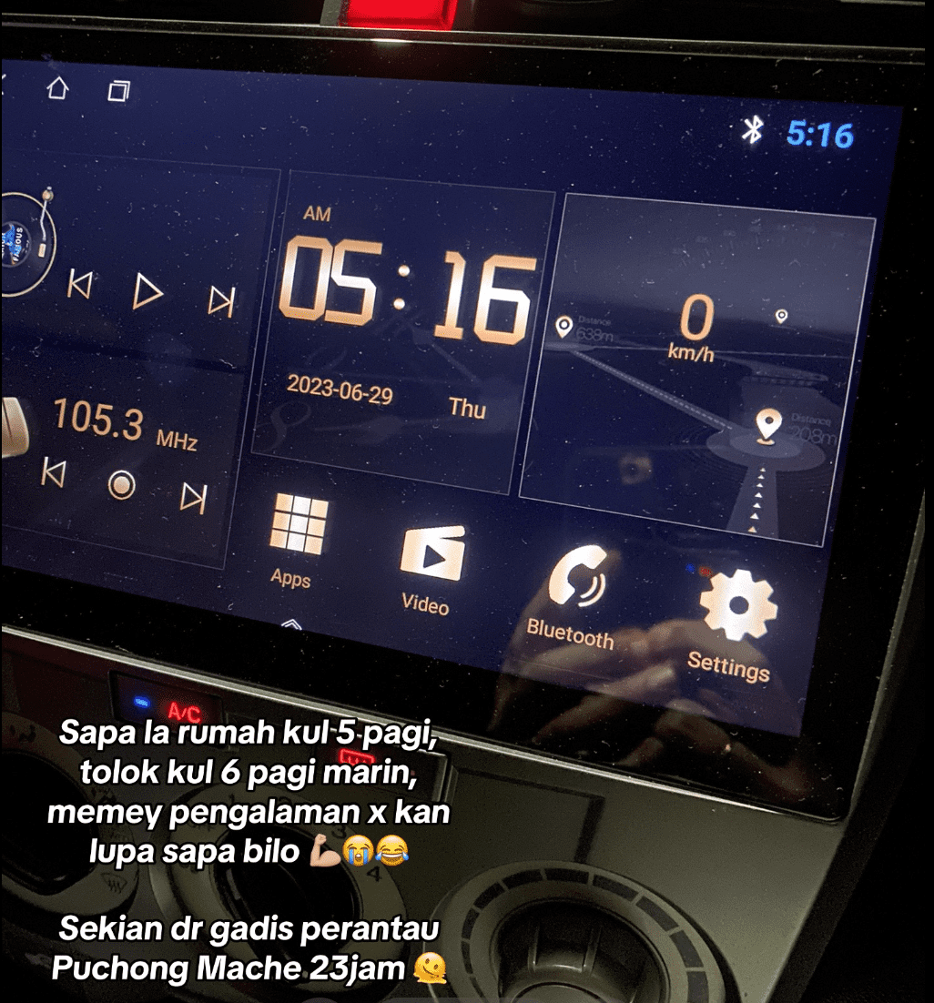 Caption left home at 6am reach Kelantan 5am