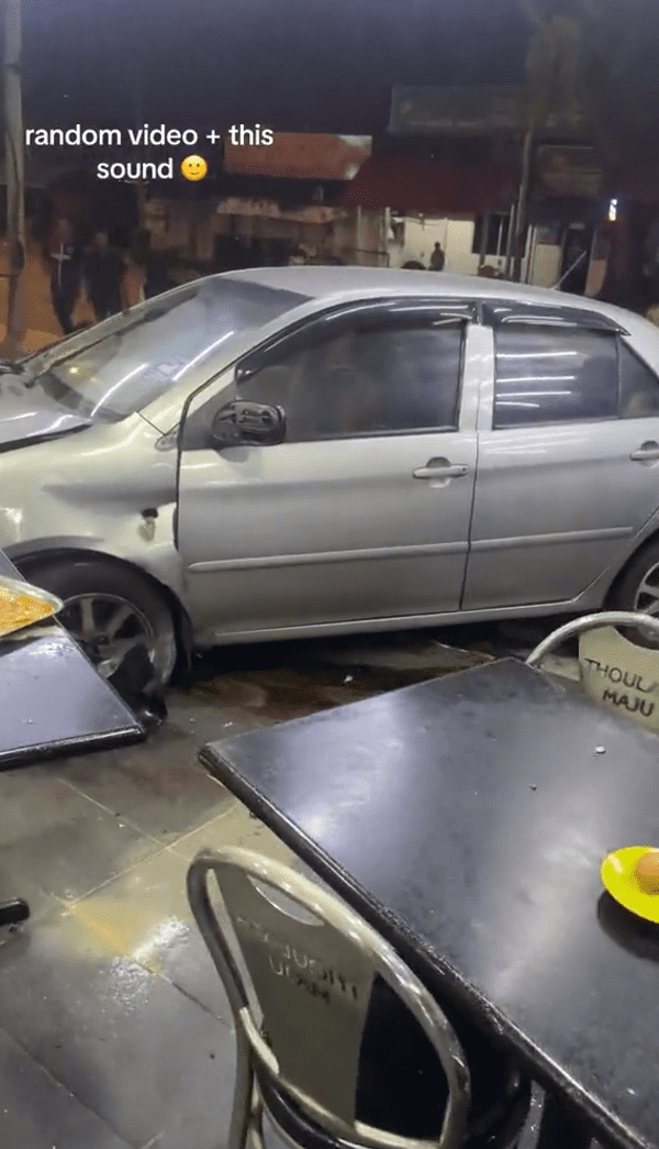 Car inside mamak