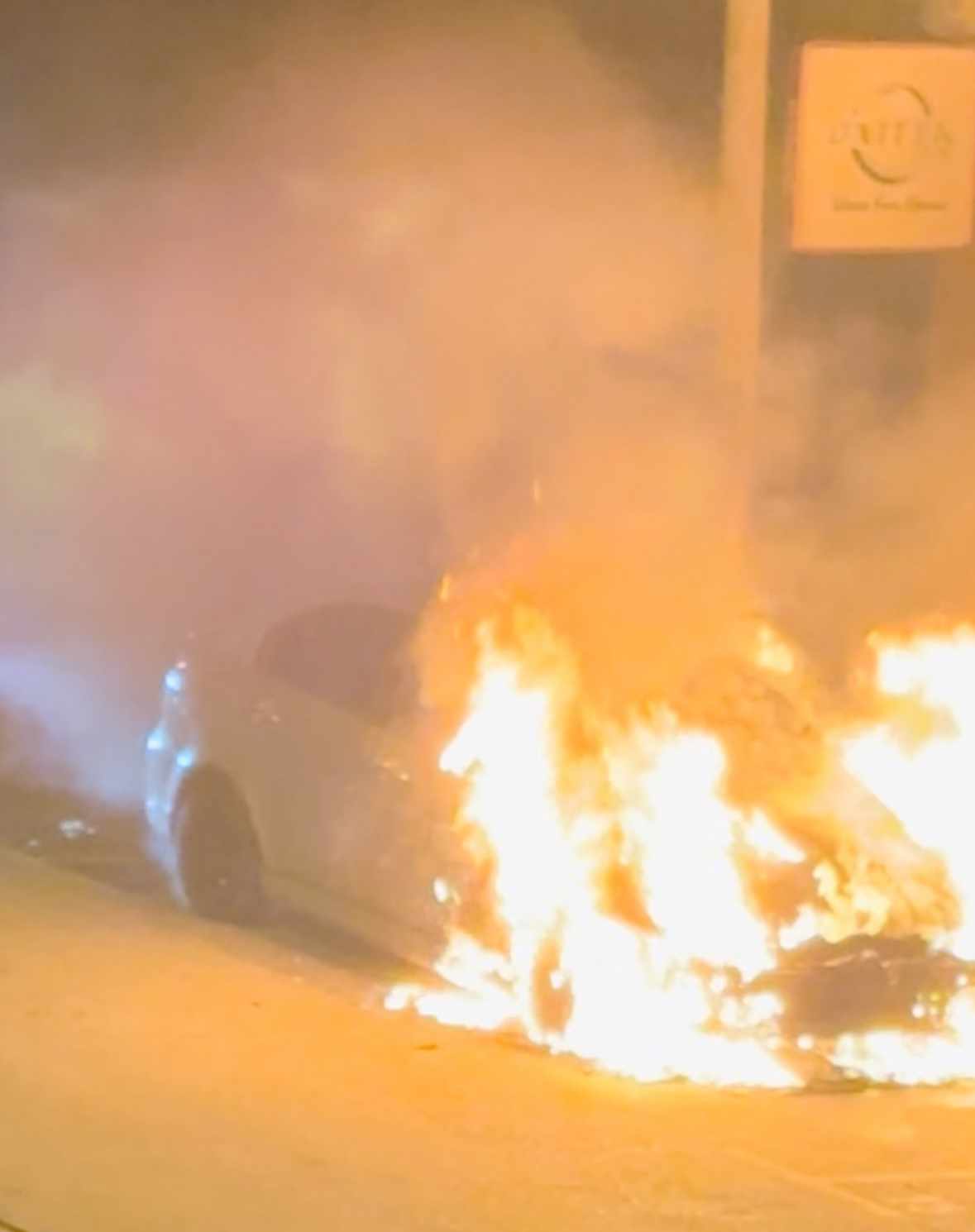 Car on fire