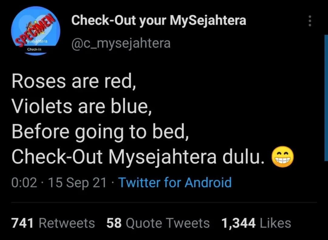 check out mysejahtera app. Screenshot from Satire account by creative Malaysians.