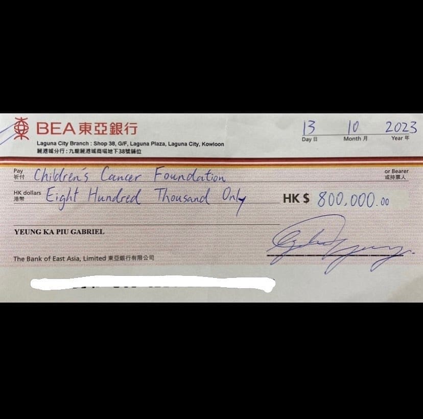Cheque Gabriel shared on his facebook