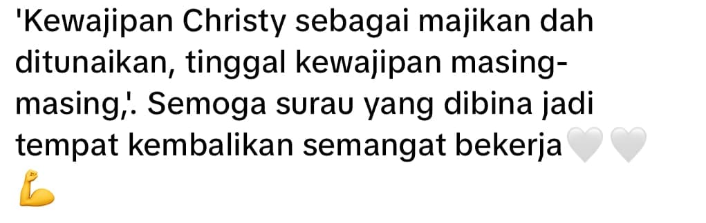 christy ng - netizen comment surau