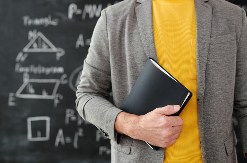 closeup of male teacher
