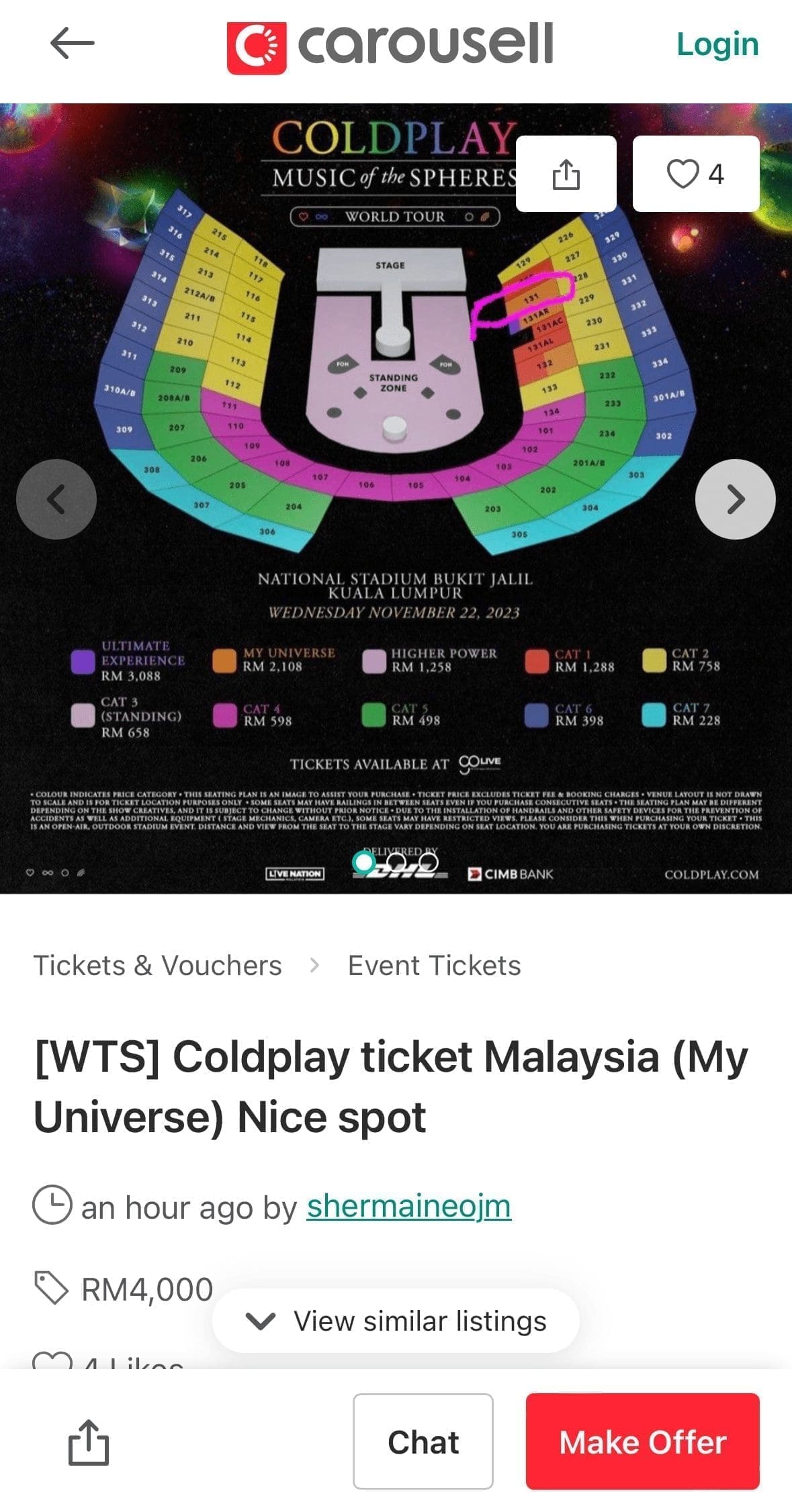 Coldplay malaysia ticket carousell 1-min