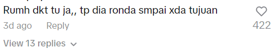Comment actually very near to his house