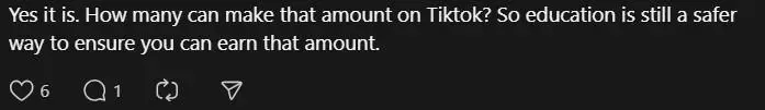 Comment on being a tiktok influencer  (1)