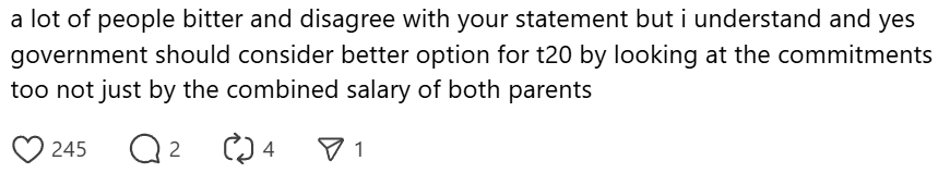 Comment on being jealous towards B40 (2)