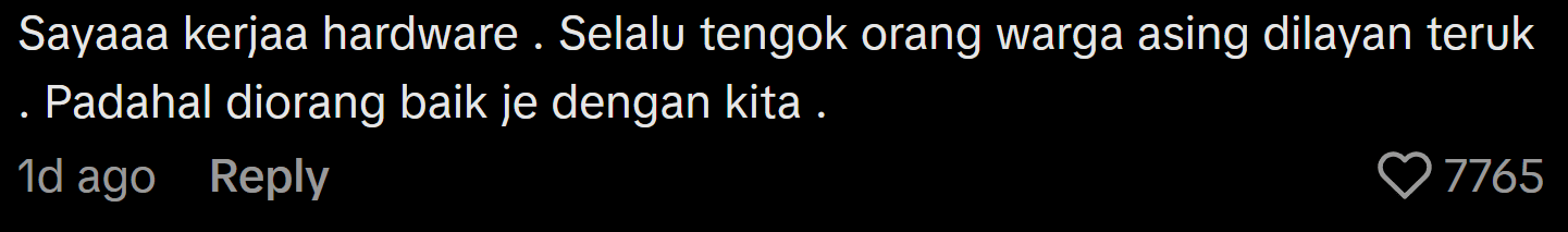 Comment on giving foreign worker food (3)