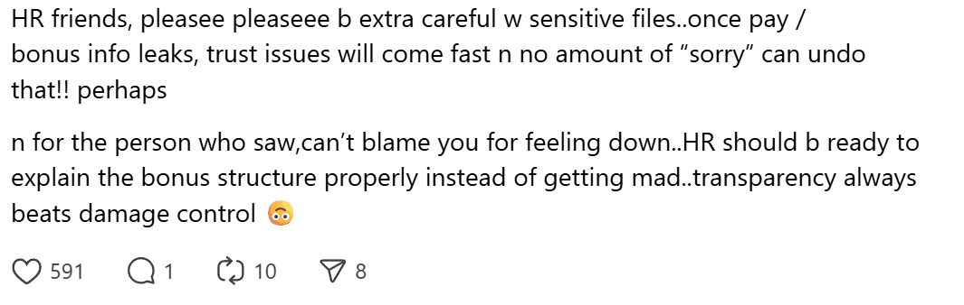 Comment on new employee w higher bonus (4)