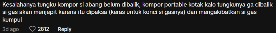 Comment on protable stove explosion (3)